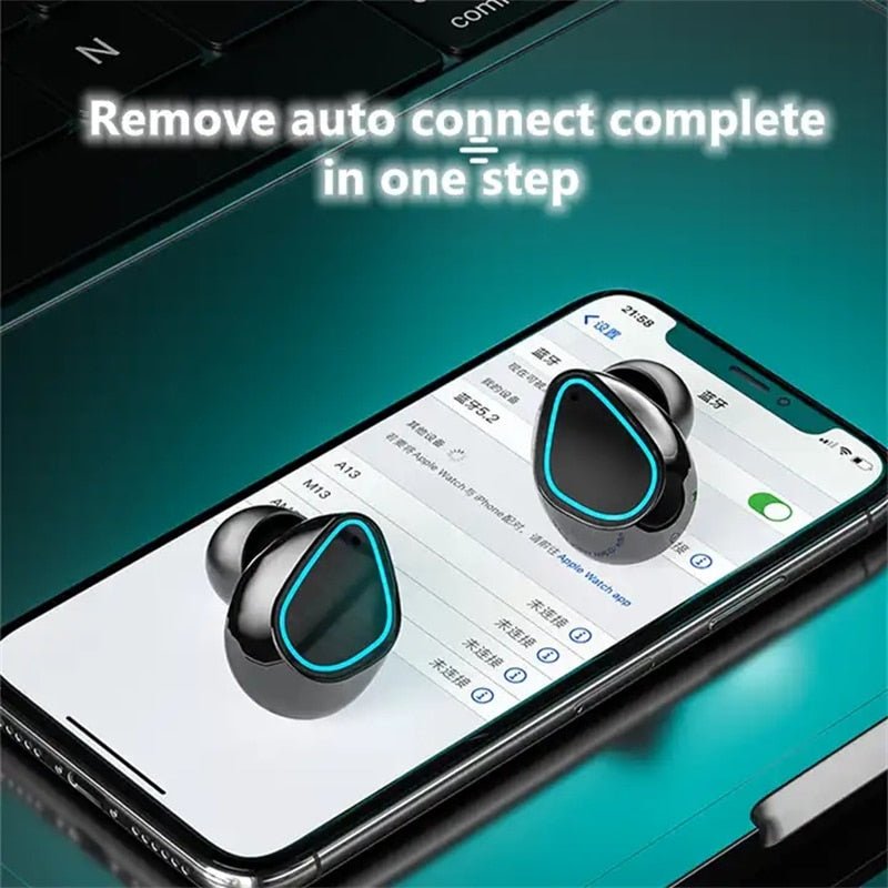 2023 New Bluetooth 5.2 Wireless TWS Earphone Smart Touch Call Headset Waterproof Noise Canceling Headphones for All Smartphones - Fitness Top